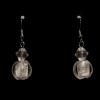 Clear-silver foil Lampwork Glass earrings (23mm drop)

Bead sizes 8mm, 13mm

Silver plated