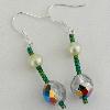 Glass pearl and Czech glass "Aurora Borealis" bead earrings (34mm drop)

Bead sizes 6mm, 10mm

Silver plated