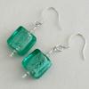 12mm teal green Lampwork Glass earrings

24mm drop

Silver plated