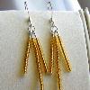 Gold-lined Czech Glass seed bead earrings (34mm drop)

Silver plated