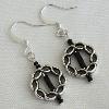 Antique silver plated flower focal earrings (24mm drop)

Bead size 15mm

Silver plated