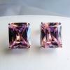 12x10mm Pink CZ earrings in Sterling Silver

14ctw