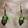 Blue and green Lampwork Glass earrings (23mm drop)

Bead sizes 4mm, 12mm