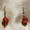 Gold and rose flower Lampwork Glass earrings (23mm drop)

Bead sizes 4mm, 12mm

Silver plated