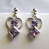 Genuine Amethyst earrings in Sterling Silver

Gem size 4mm