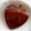 25mm Red Jasper Heart pendant

Gem weight 37ct

Gold plated bail