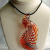 65x42mm Lampwork glass "twist" pendant

Weight 11.0g

Bail is formed as part of the glass