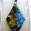 65x35mm Lampwork Glass kite pendant

Weight 20g

.925 Sterling Silver bail